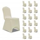 Stretch-Stuhlhussen Creme 18 Stk.