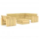 3-tlg. Garten-Lounge-Set Kiefernholz Imprägniert