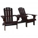 Garten-Adirondack-Stühle mit Teetisch Massivholz Tanne Braun