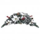 Weihnachts-Türbogen mit LED-Lichtern Grün 90 cm PVC