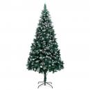 Künstlicher Weihnachtsbaum mit Zapfen und Schnee 210 cm