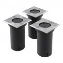 Outdoor Bodenleuchten 3 Stk. Quadratisch 