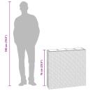 Garten-Hochbeet mit 4 Töpfen Poly Rattan Schwarz 