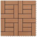 Braune Terrassenfliesen 11 Stk. 30 x 30 cm WPC 1 qm