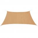 Sonnensegel HDPE Quadratisch 3,6x3,6 m Beige