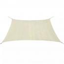 Sonnensegel HDPE Quadratisch 3,6x3,6 m Creme