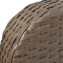 4-tlg. Garten-Lounge-Set mit Auflagen Poly Rattan Braun