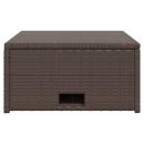 4-tlg. Garten-Lounge-Set mit Auflagen Poly Rattan Braun