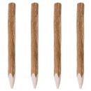 Zaunpfosten mit Spitzen Enden 4 Stk. Haselholz 90 cm