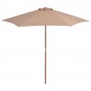 Sonnenschirm mit Holz-Mast 270 cm Taupe
