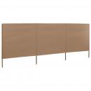 3-teiliges Windschutzgewebe 400 x 120 cm Taupe
