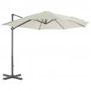Ampelschirm mit Aluminium-Mast Sandfarben 300 cm 