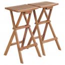 Klappbare Barhocker 2 Stk. Massivholz Teak