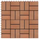 Terrassenfliesen 11 Stück WPC 30 x 30 cm 1 qm Teakholzfarbe