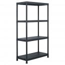 Lagerregal Schwarz 100 kg 60 x 30 x 138 cm Kunststoff