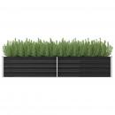 Garten-Hochbeet Anthrazit 240 x 80 x 45 cm Verzinkter Stahl