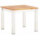 Garten-Beistelltisch 45x45x38 cm Massivholz Akazie Edelstahl