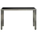 5-tlg. Garten-Essgruppe mit Auflagen Poly Rattan Grau