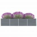Garten-Hochbeet Verzinkter Stahl 320×40×45 cm Grau 