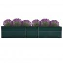 Garten-Hochbeet Verzinkter Stahl 400×80×77 cm Grün