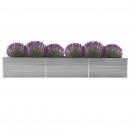 Garten-Hochbeet Verzinkter Stahl 480x80x77 cm Grau