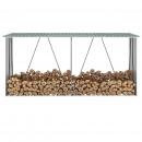 Brennholzlager Verzinkter Stahl 330x84x152 cm Grün