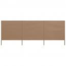 3-teiliges Windschutzgewebe 400 x 80 cm Taupe