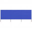 3-teiliges Windschutzgewebe 400 x 160 cm Azurblau