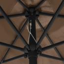 Sonnenschirm mit Aluminium-Mast 270 x 246 cm Taupe