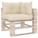 Palettenkissen 3-tlg. Creme Stoff