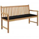 Gartenbank-Auflage Schwarz 150x50x3 cm Oxford-Gewebe