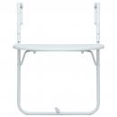 Balkonhängetisch Weiß 60 x 64 x 83,5 cm Kunststoff Rattanoptik