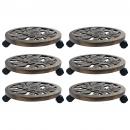 Pflanzenroller 6 Stk. Bronze 38 cm Kunststoff