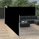 Ausziehbare Seitenmarkise Schwarz 100 x 1000 cm