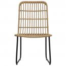 Gartenstühle 2 Stk. Poly Rattan Eiche