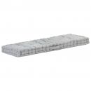 Palettenkissen Baumwolle 120×40×7 cm Grau