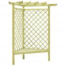 Eckpergola mit Bank 130×130×197 cm Kiefernholz Imprägniert
