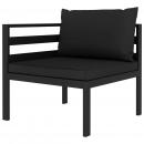 Modular-Sofa-Eckteil 1 Stk. mit Kissen Aluminium Anthrazit