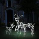 3-tlg. LED-Rentieren-Set Weihnachtsdekoration 229 LEDs
