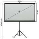 Beamer-Leinwand mit Stativ 72" 16:9