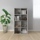 Bücherregal/Sideboard Betongrau 66×30×130 cm Holzwerkstoff
