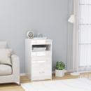 Sideboard Schubladen Hochglanz-Weiß 40x50x76 cm Holzwerkstoff