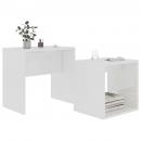 Couchtisch-Set Hochglanz-Weiß 48x30x45 cm Holzwerkstoff