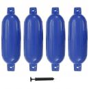 Bootsfender 4 Stk. Blau 58,5 x 16,5 cm PVC