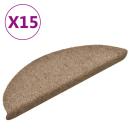Treppenmatten Selbstklebend 15 Stk. Creme 56x17x3cm Nadelvlies 