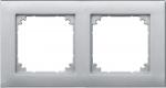 Merten Rahmen, M-PLAN II, bündiger Einbau, 2fach, aluminium matt (488260)