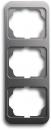 Busch-Jaeger 1733-20 Abdeckrahmen, 3-fach Rahmen, platin, Busch alpha nea