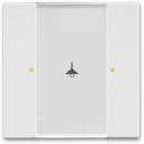 Busch-Jaeger 6125/02-84 Bedienelement, 1/2-fach Multifunktion/Farbkonzept, KNX Powernet, Studioweiß (2CKA006115A0196)