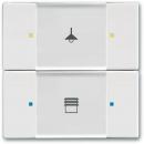 Busch-Jaeger 6126/02-84 Bedienelement, 2/4-fach Multifunktion/Farbkonzept, KNX Powernet, Studioweiß (2CKA006116A0186)