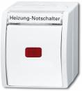 Busch-Jaeger 2601/2 SKWNH-54 Wippkontrollschalter/Heizung-Notschalter Aus, 2-polig , Alpinweiß, Ocean IP44 (2CKA001085A1623)
